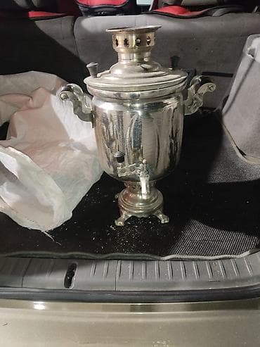 islenmis samavar: Klassik metal samovar - Material: cilalanmış metal/krom örtüklü gövdə — 1