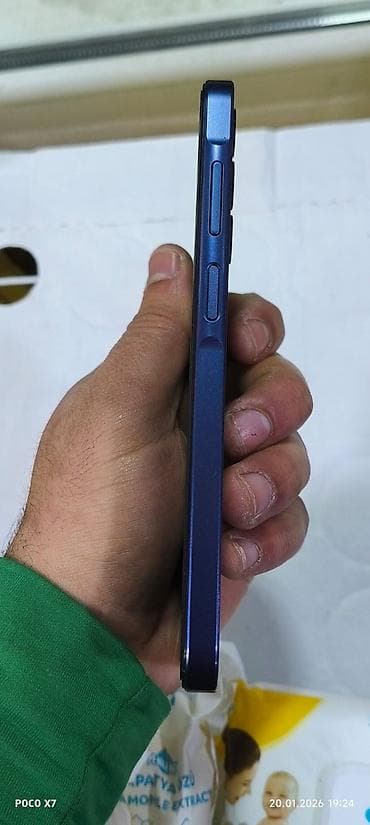 samsung es 4 mini: Poco X7, rəng - Mavi, Barmaq izi — 4