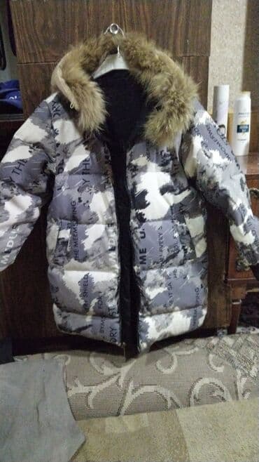 детская зимняя парка: Uşaq üçün qış parkası - Rəng: ön hissə qara, iç hissə boz-ağ — 2