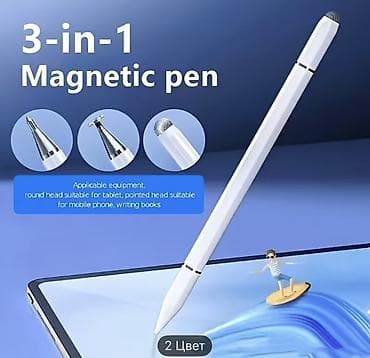 planşet qelemi: 3-in-1 Maqnitli Stylus Qələm - Maqnitlə yapışma: iPad-in yan tərəfinə — 4