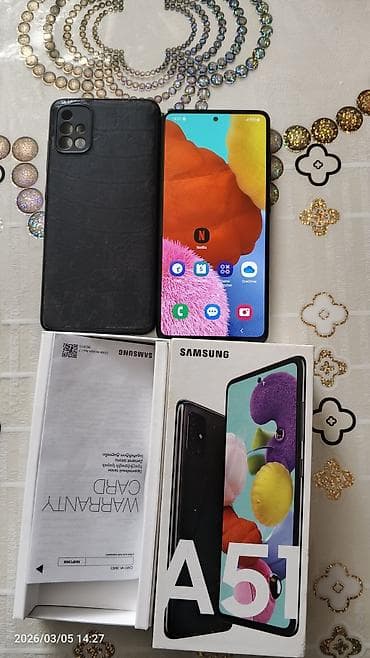 samsung galaxy j6 plus: Samsung Galaxy A51, 128 GB, rəng - Qara, İki sim kartlı — 3