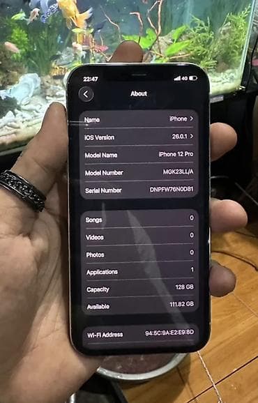 telefon 40: IPhone 12 Pro, 128 GB, Blue Titanium, Zəmanət, Simsiz şarj, Sənədlərlə — 5
