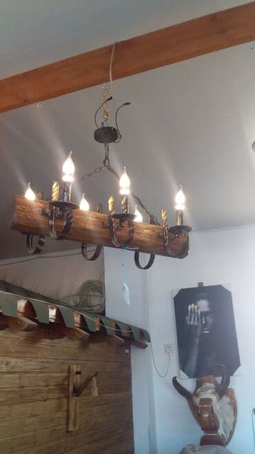 вешалки напольные для одежды деревянные дорогие: Люстра, 6 ламп, Дерево — 1