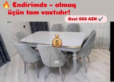 kuxna üçün stol: Masa desti rəng seçimi var — 1