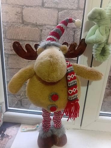 Yeni il temalı yumşaq oyuncağ – şən maral fiquru - Material: yumşaq