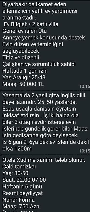 Yeni vakansiyalar var — 4