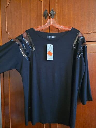 Alt paltarı: Qadın bluz/köynək dəsti - Rəng: qara. - Model 1: geniş kəsimli — 2