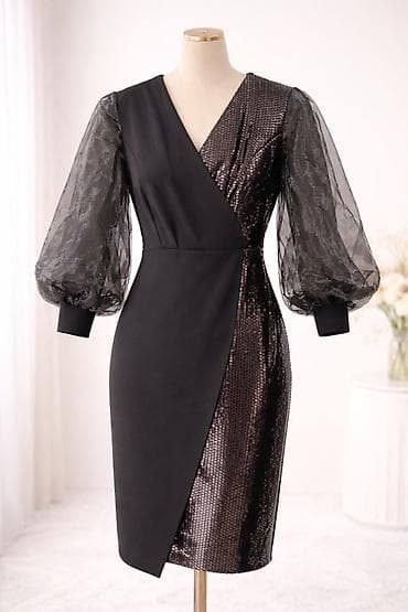 150 m alının 1 defe geyınılıb M olcu Zərif dizaynlı qara kokteyl