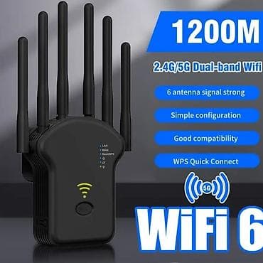 xiomi planset: Wi‑Fi 6 iki zolaqlı (2.4 GHz/5 GHz) siqnal gücləndirici/repeater - — 1