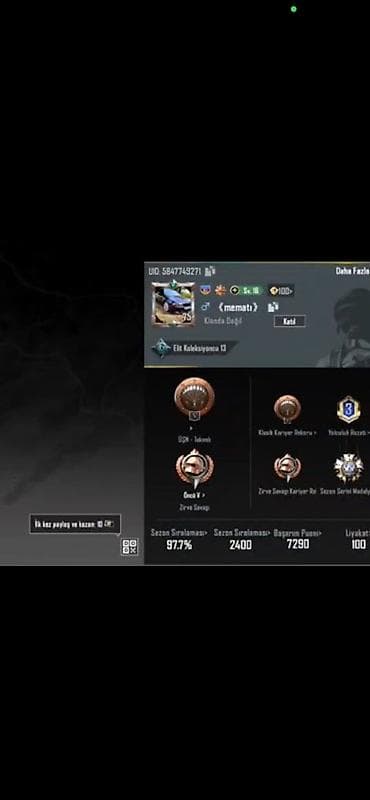 PUBG Mobile hesabı – oyun içi zəngin kontentlə - UID: 5847749271 - — 4