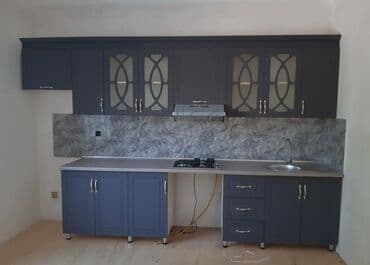 белый стол на кухню: Sifarişlə mətbəx dəsti, Özü çəkən petlələr, Mat laminat, Kredit yoxdur, Pulsuz çatdırılma — 2