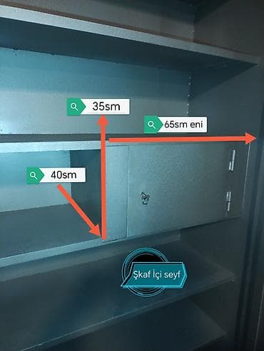 Seyf skaf. Seyf dolab böyük ölçüdə. Zavod istehsal. Seyf şkaf. Demir — 2