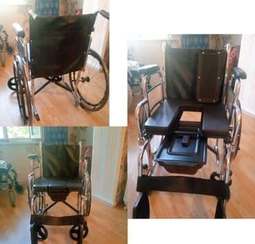 abc design 3 tec universal arabalar: Tualetli əlil arabası - Çevik və möhkəm xromlaşdırılmış metal şassi - — 1