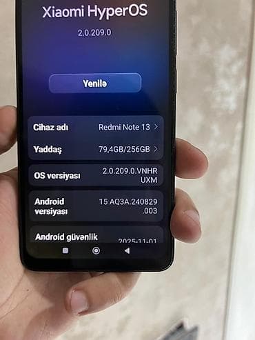 iphone 11 satilir: Redmi Note 13, 256 GB, rəng - Qara, Barmaq izi, Face ID — 4