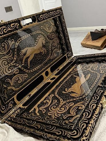 nərd oyunu: Əl işi ağac nərd taxtası - Material: keyfiyyətli bərk ağac, tamamilə — 2