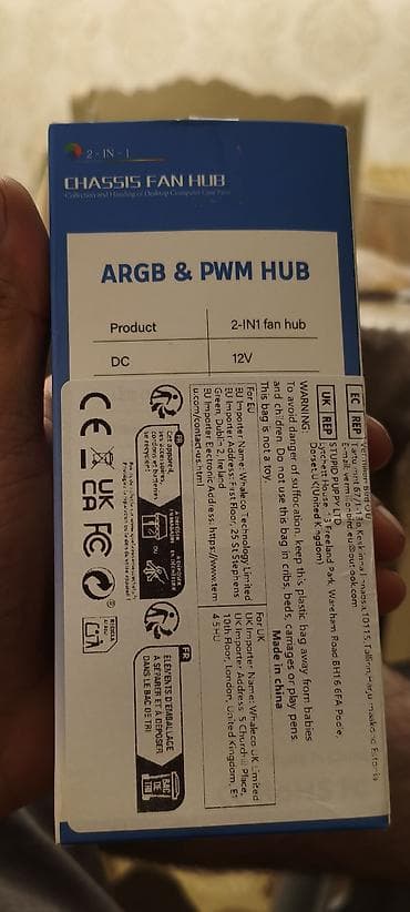 sata ssd: AuyiHomu ARGB & PWM Fan Hub – 2‑in‑1 şassi fan paylayıcı — 3