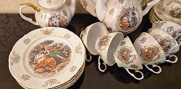 qedimi serviz: Çay dəsti, Farfor, 6 nəfərlik, Almaniya — 3