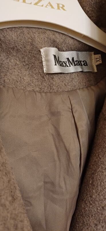 женское пальто с мехом: Пальто, Max Mara, XL, цвет - Серый — 3