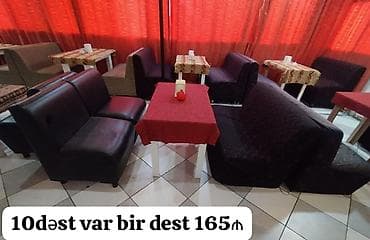 caydan: Kafe və restoranlar üçün divan oturacaq dəstləri • Miqdar: 10 dəst — 1