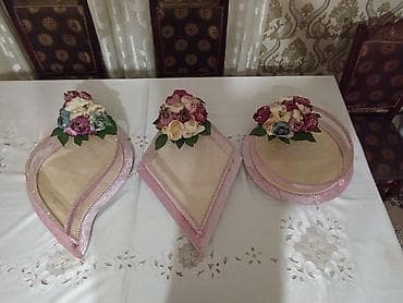 Toy paltarları: - Qız toyu və nişan mərasimləri üçün bəzəkli xonça dəsti - 3 ədəd — 1