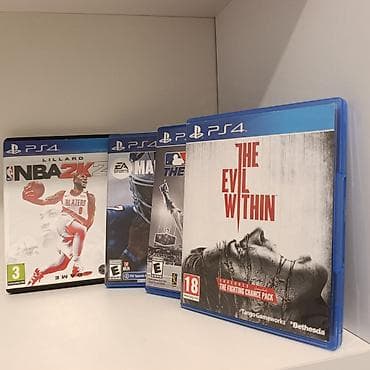 oyun diskləri: Şəkildəki PS4 slim 500gb ideal, plombu üzərində, 2 orijinal pult +türk — 4