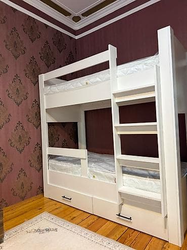Oğlan və qız üçün, Yeni, Çarpayı, Matras ilə, Siyirməli, Laminat