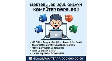 ev temiri qiymetleri: Kompüter kursu: Microsoft Office, Onlayn — 1