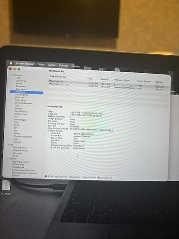 lalafo macbook: Apple MacBook Air 13" (M1, 2020) – Space Gray - Prosessor: Apple M1 — 6