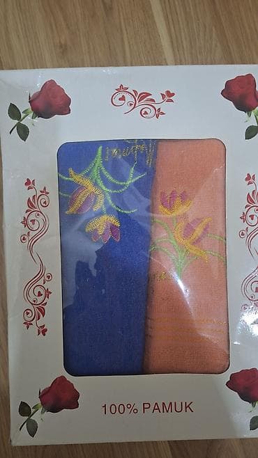 Üz üçün Yeni rəng - Göy Pambıq Dəsmal