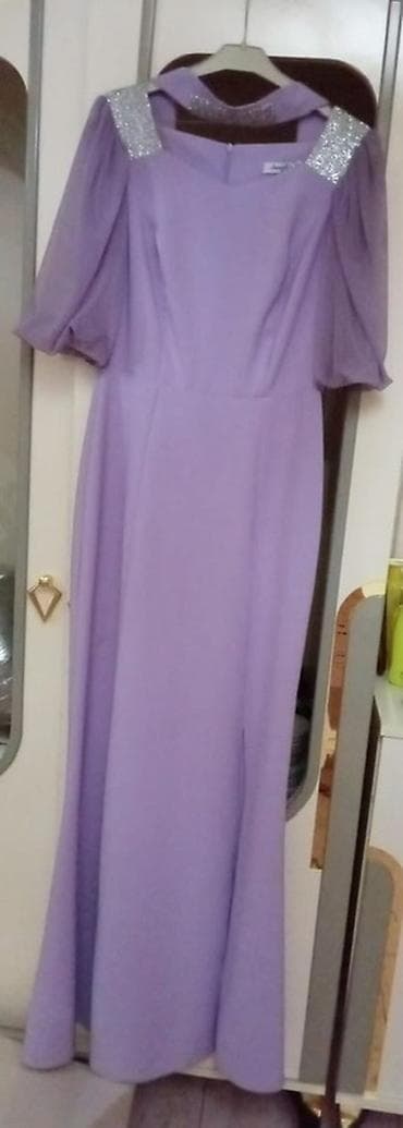 костюмы в баку: Məhsul: Bənövşəyi uzun ziyafət/libas - Rəng: açıq bənövşəyi (lavanda) — 2