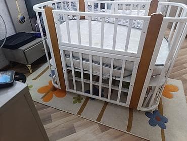 uşaq ucun divan: Oğlan və qız üçün, İşlənmiş, Yumru, Beşik, Dəstsiz, Matras ilə, Yellənmə mexanizmsiz — 2
