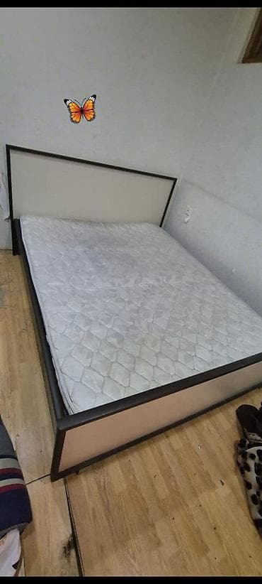 yataq dolabları: İkinəfərlik çarpayı, Matras ilə, Siyirməsiz — 1