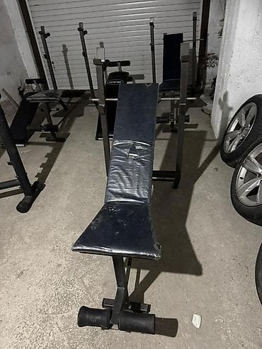 Tənzimlənən skamya və ştanq dayağı dəsti - Ev və kiçik zal məşqləri