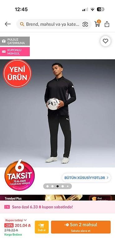 Puma Orginal. Etiketi üzerinde 200 manata alınıb 130 manata satıram