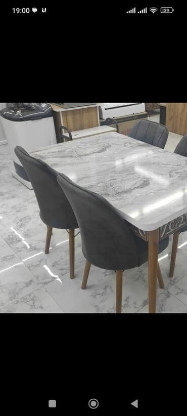 Masa və oturacaq dəstləri: Mətbəx üçün, Yeni, Açılan, Dördbucaq masa, 4 stul — 3