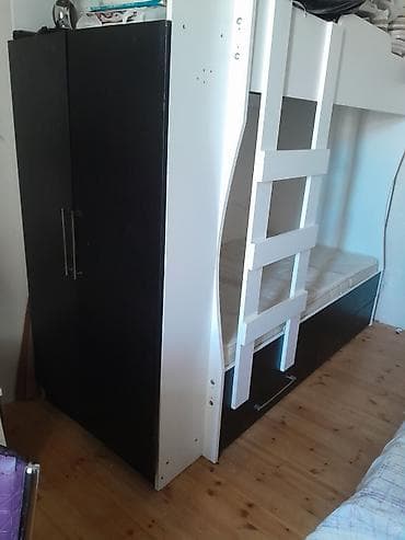matras alti: Oğlan və qız üçün, İşlənmiş, Çarpayı, Matrassız, Siyirməli, MDF — 3
