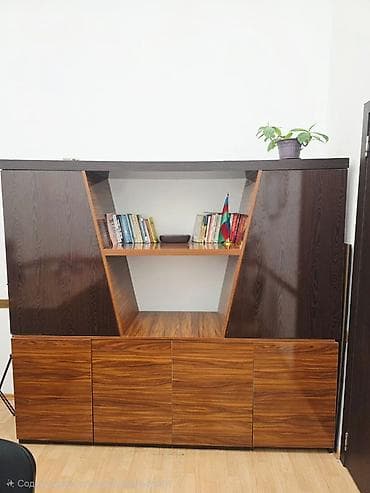stul ofis: Ofis mebel dəsti Tərkib: - L formalı rəhbər masası: geniş iş səthi — 3
