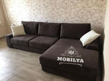 выездная химчистка мебели: Угловой диван, Набук, С подъемным механизмом, Раскладной — 2