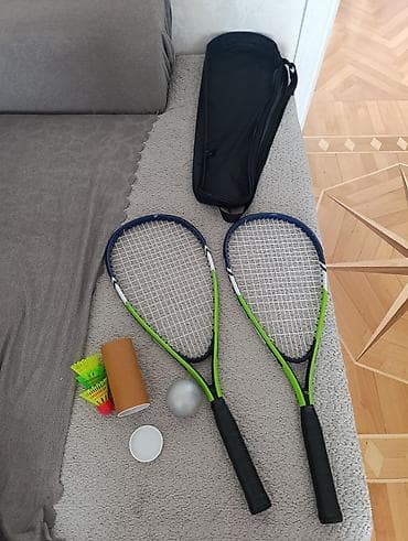 badminton: Badminton dəsti - Dəst: 2 ədəd raki̇tka + 3 ədəd plastik şətəl — 4