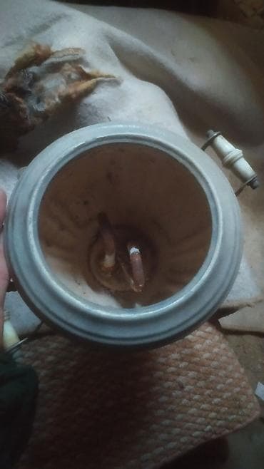 Antik kömürlü samovar - Material: metal korpus, dekorativ relyefli