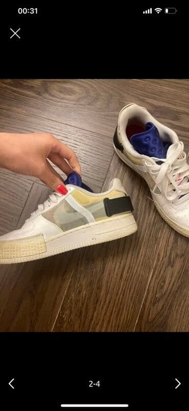 qadın krosovkaları yay üçün: Məhsul: Krossovka cütü Təsvir: - Model stilinə uyğun, ağ əsas rəngdə — 4