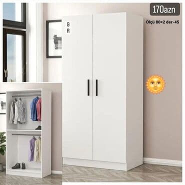 qapı setka: Yeni, Açılan, 2 qapılı Düz dolab, Dolab-asılqan — 1