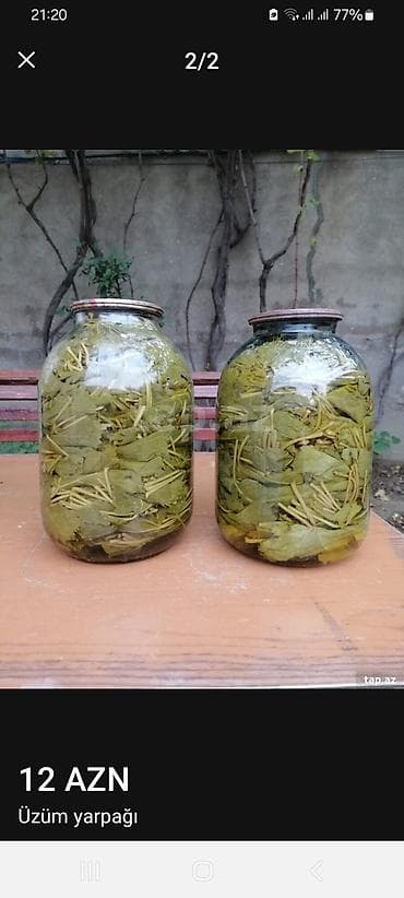 nerj su ceni: Məhsul: Üzüm yarpağı (bankada) - Tərkibi: Təbii üzüm yarpağı, duzlu — 1