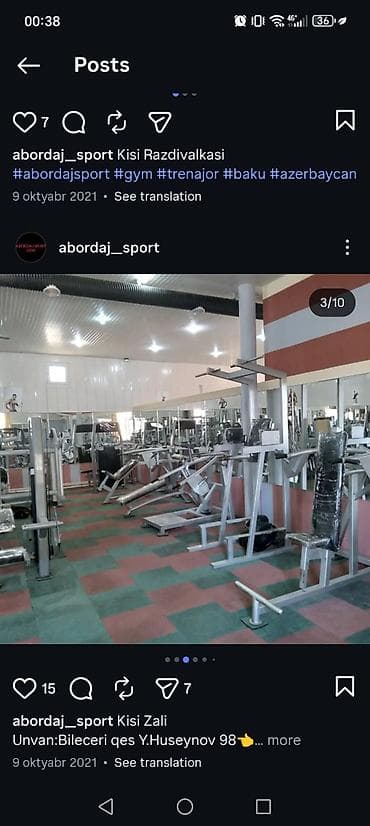 gym: Abordaj Sport – Kişi Zalı və Qadın zali(Ayrı) İcarəyə verilir Ünvan — 4