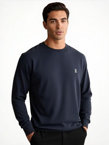 yeni model: Kişi sweatshirt – minimalist dizayn, rahat kəsim - Model: Klassik — 3