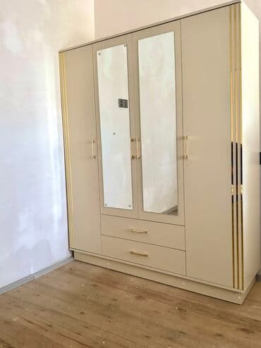 4 qapili dolab: Yeni, Açılan, 4 qapılı Düz dolab, Qarderob, paltar dolabı, Azərbaycan — 2