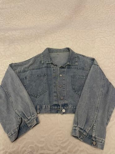 cins gödəkçə: Qısa denim gödəkçə - Rəng: açıq mavi (yüngül yuma effekti) - Model — 2