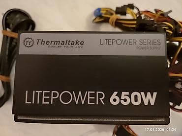 cpu fan: Qida bloku Thermaltake, 650 W, İşlənmiş — 2