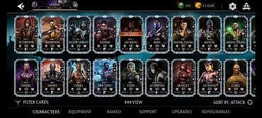 Mortal Kombat Mobile oyun hesabı – yüksək səviyyəli kolleksiya -