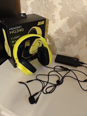 bluetooth klaviatura android: 2E HG340 oyun qulaqlığı - Rəng: parlaq sarı-qara - 50 mm sürücülər – — 6